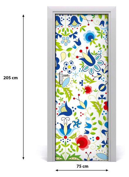 Autocolante pentru usi model etnic