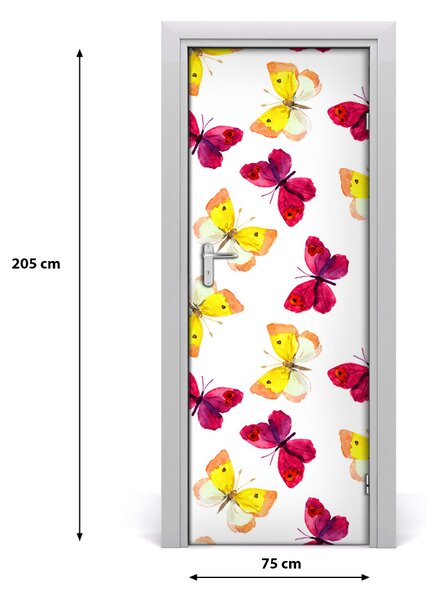 Autocolante pentru usi fluturi colorat