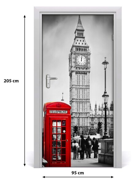 Autocolante pentru usi Ușă autoadeziv pe Big Ben, Londra