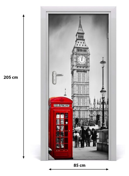 Autocolante pentru usi Ușă autoadeziv pe Big Ben, Londra
