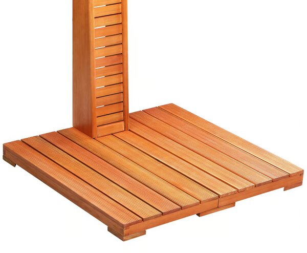 Duș de grădină TAHITI din lemn de eucalipt, 223 cm, maro/argintiu Casaria