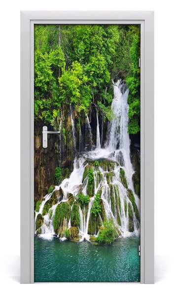 Autocolante pentru usi Cascada din pădure