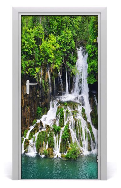 Autocolante pentru usi Cascada din pădure