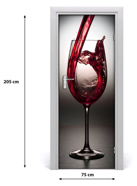 Autocolante pentru usi vin rosu