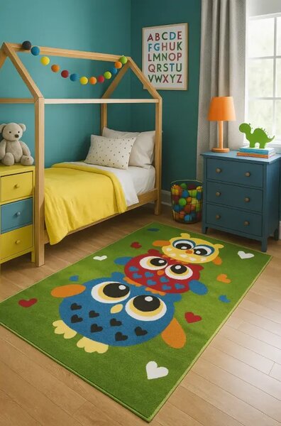 Covor copii bufnite 11207-130 Selectează mărime: 080 X 150