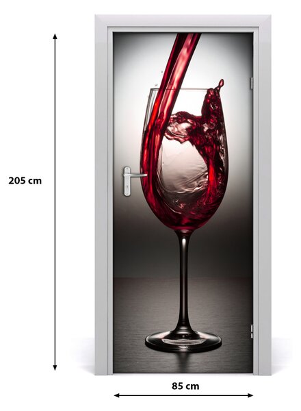 Autocolante pentru usi vin rosu