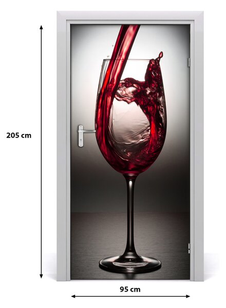 Autocolante pentru usi vin rosu