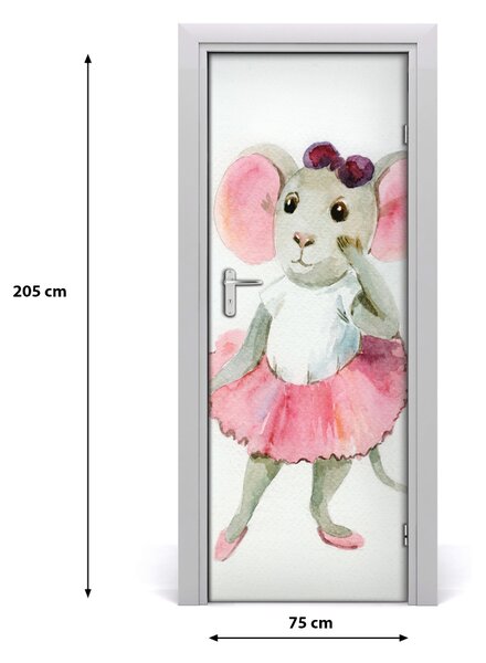 Autocolante pentru usi mouse-balerină