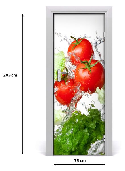 Autocolante pentru usi Tomate și salată