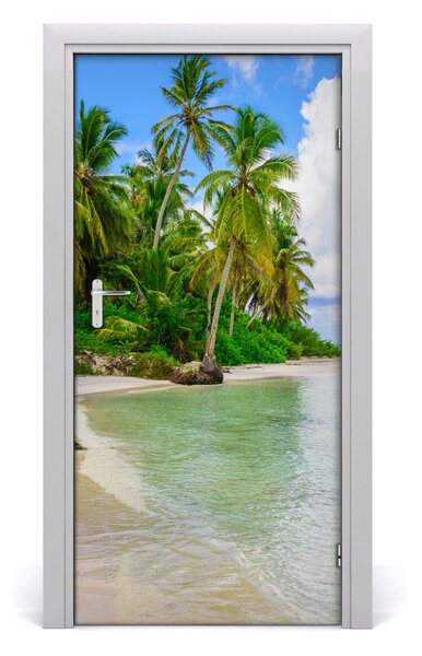 Autocolante pentru usi plaja tropicala
