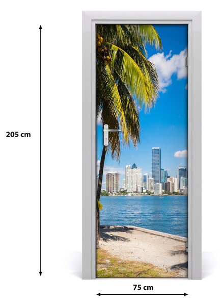 Autocolante pentru usi Auto-adezive pe usa la casa Miami
