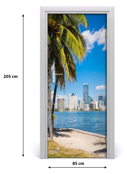Autocolante pentru usi Auto-adezive pe usa la casa Miami