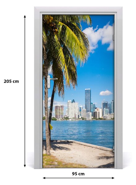Autocolante pentru usi Auto-adezive pe usa la casa Miami