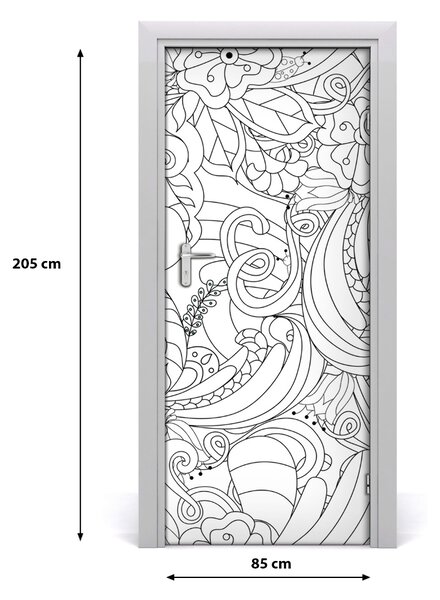Autocolante pentru usi zentangle fundal