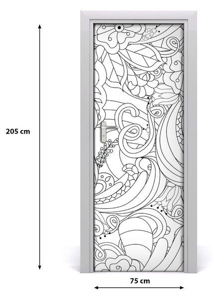 Autocolante pentru usi zentangle fundal