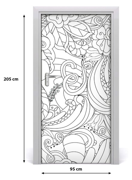 Autocolante pentru usi zentangle fundal