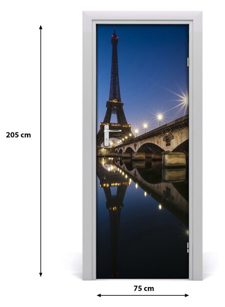 Autocolante pentru usi usa autoadeziv Turnul Eiffel