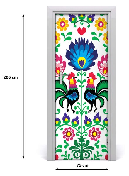Autocolante pentru usi model etnic