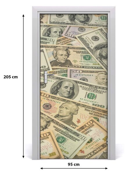 Autocolante pentru usi bancnote dolar