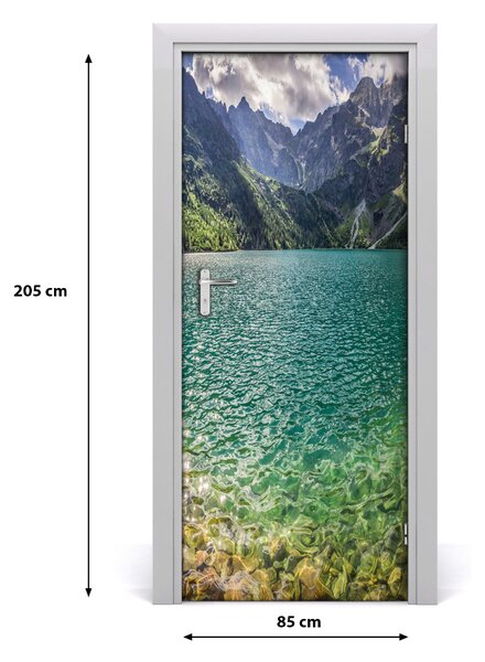 Autocolante pentru usi Lacul în munți
