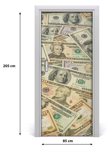 Autocolante pentru usi bancnote dolar