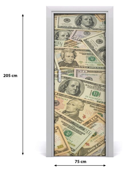 Autocolante pentru usi bancnote dolar