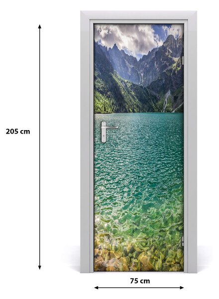Autocolante pentru usi Lacul în munți