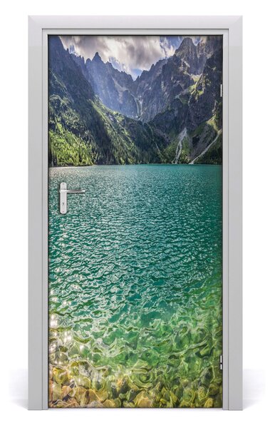 Autocolante pentru usi Lacul în munți