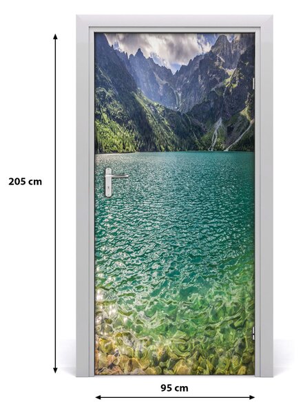 Autocolante pentru usi Lacul în munți