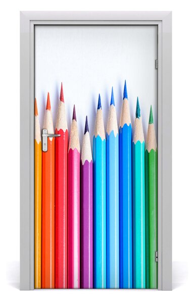 Autocolante pentru usi creioane colorate