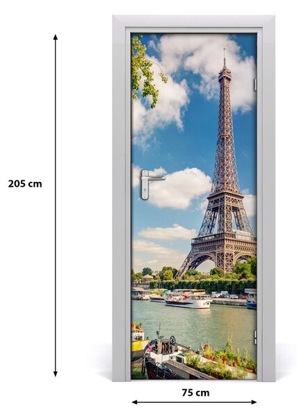 Autocolante pentru usi usa autoadeziv Turnul Eiffel