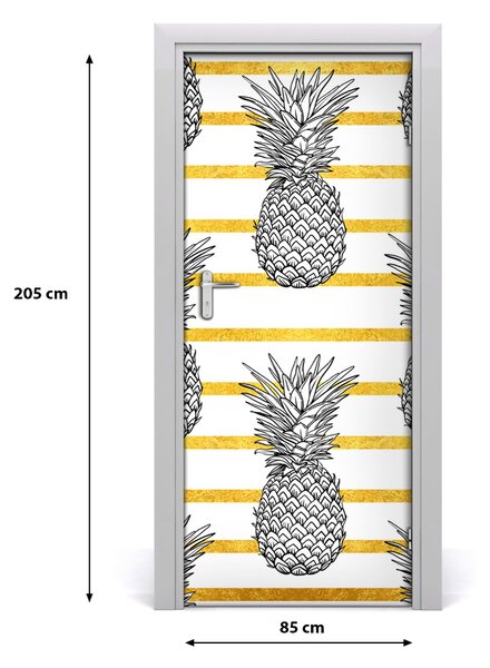 Autocolante pentru usi benzi de ananas
