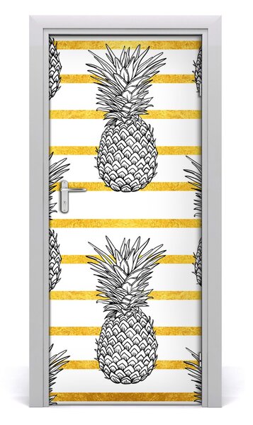 Autocolante pentru usi benzi de ananas