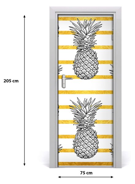 Autocolante pentru usi benzi de ananas