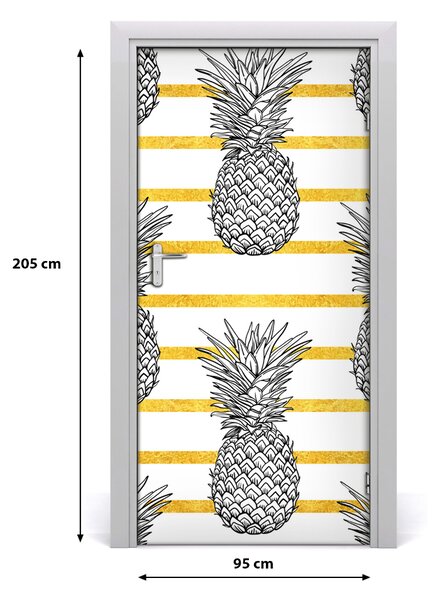 Autocolante pentru usi benzi de ananas
