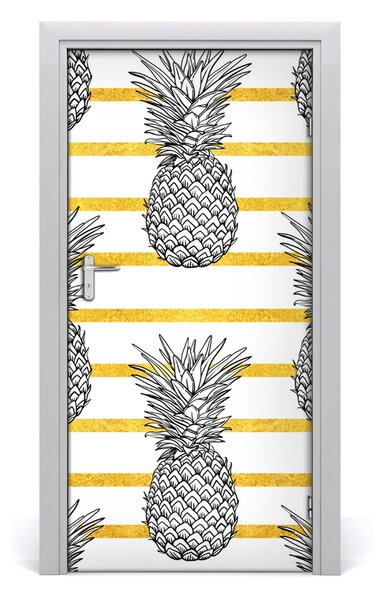 Autocolante pentru usi benzi de ananas