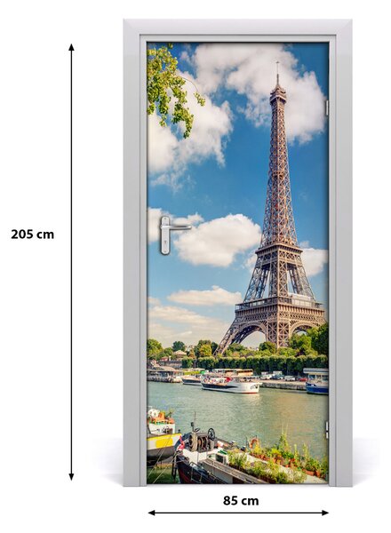 Autocolante pentru usi usa autoadeziv Turnul Eiffel