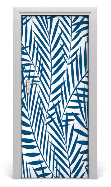 Autocolante pentru usi frunze tropicale