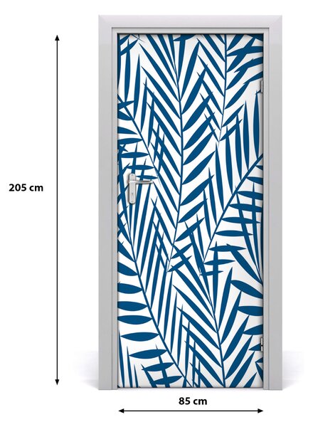 Autocolante pentru usi frunze tropicale