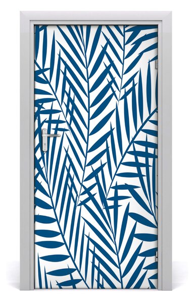 Autocolante pentru usi frunze tropicale
