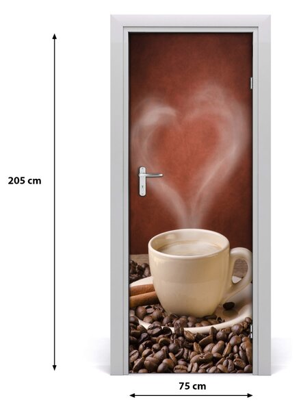 Autocolante pentru usi cafea aromatică