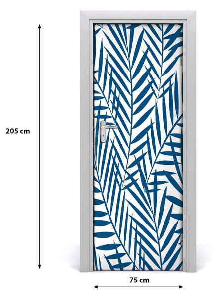 Autocolante pentru usi frunze tropicale