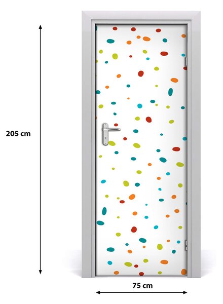 Autocolante pentru usi puncte colorate