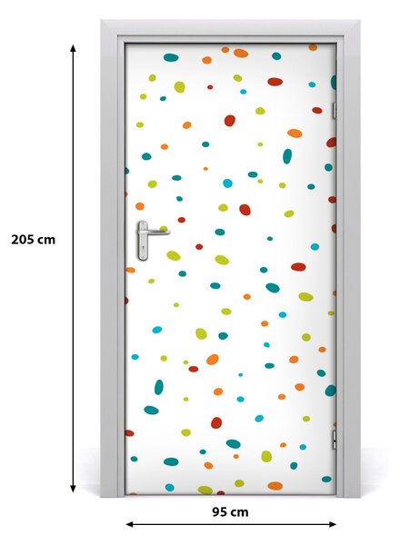 Autocolante pentru usi puncte colorate