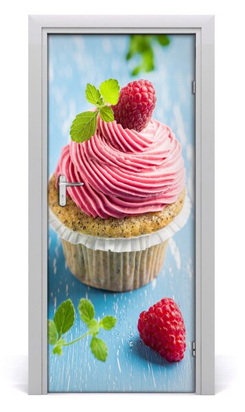 Autocolante pentru usi cupcake zmeură
