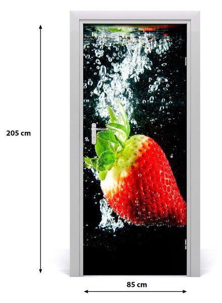Autocolante pentru usi Strawberry sub apa