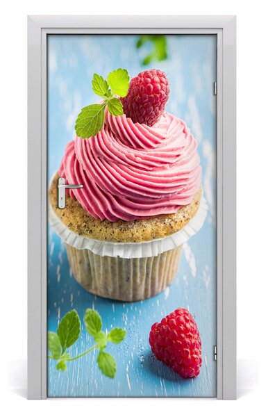 Autocolante pentru usi cupcake zmeură