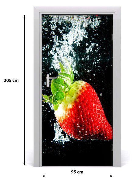 Autocolante pentru usi Strawberry sub apa