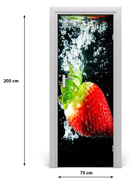 Autocolante pentru usi Strawberry sub apa