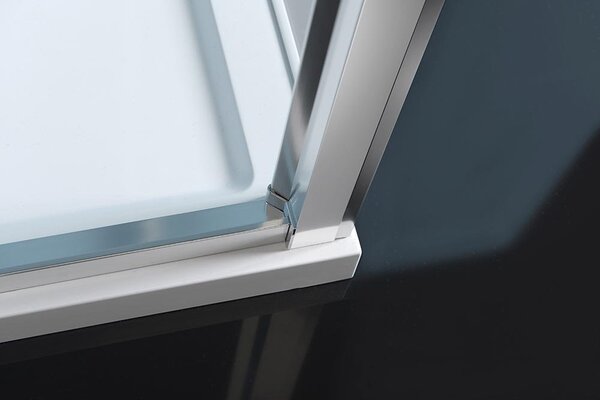 Polysan EASY, cabină de duș cu 3 pereți 800-900x700mm, variantă uşă pivotantă L/R, sticlă transparentă, EL1615EL3115EL3115
